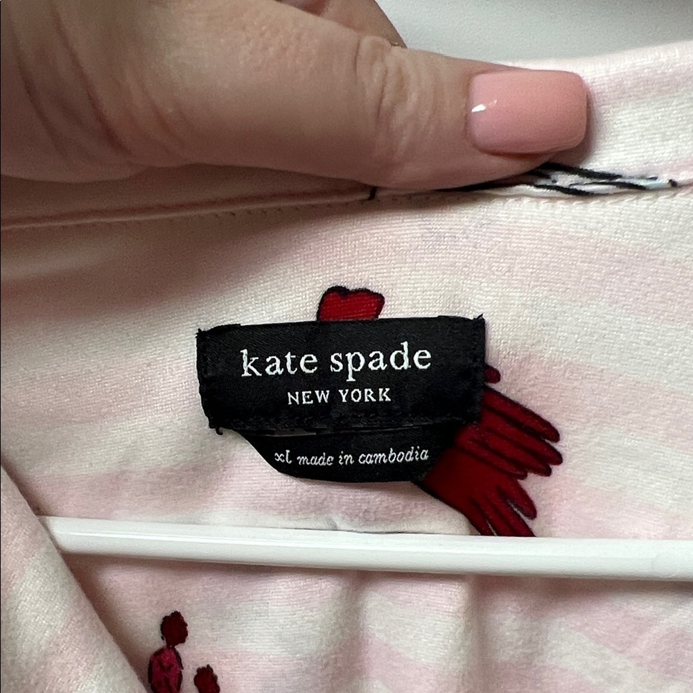 Kate Spade Pink Pajama Set, Womens, Size XL, Christmas Print - Picture 2 of 5